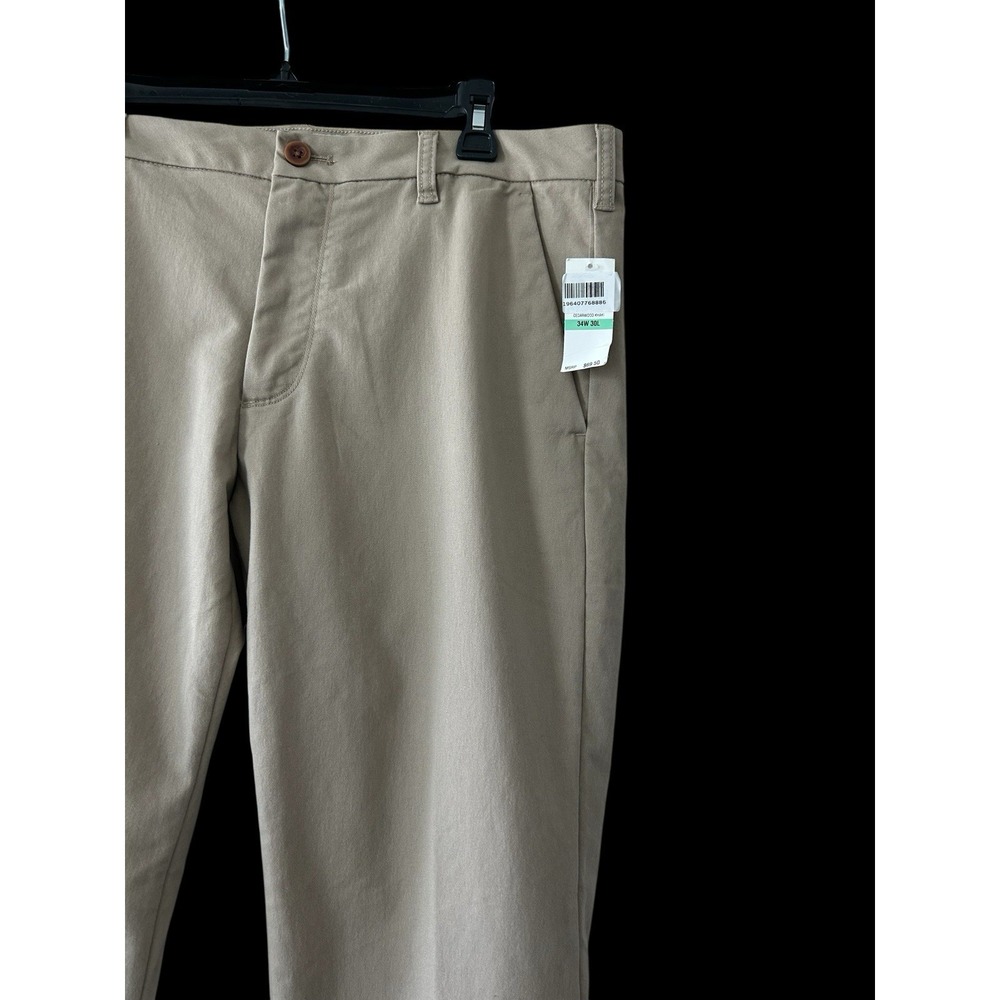NEW Men's Izod Sports Flex‎ Khaki Tan Pants Performance Stretch 34x30 Sport Golf - Picture 4 of 12
